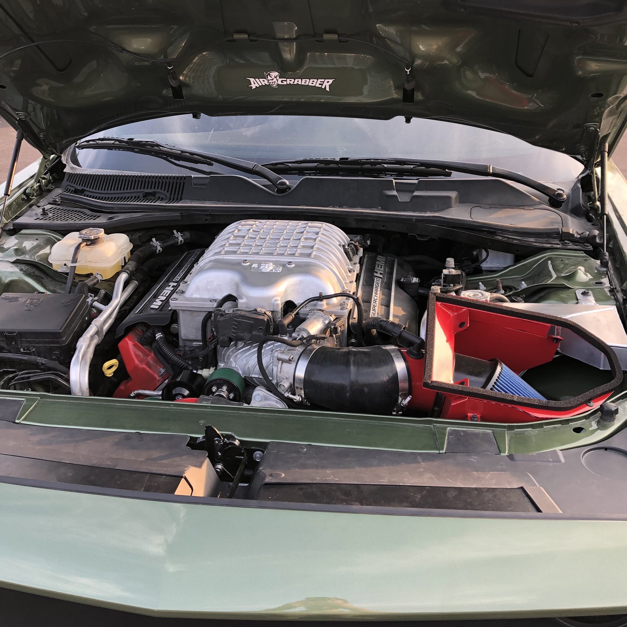 4.5in PowderCoated Open Box Cold Air Intake for the 2017 2022 Dodge